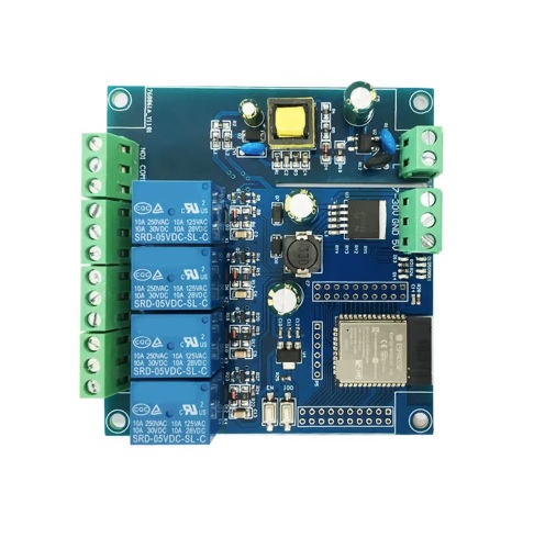 4-канальная плата разработки на базе ESP32 с реле (AC 220 В / DC 5–30 В)